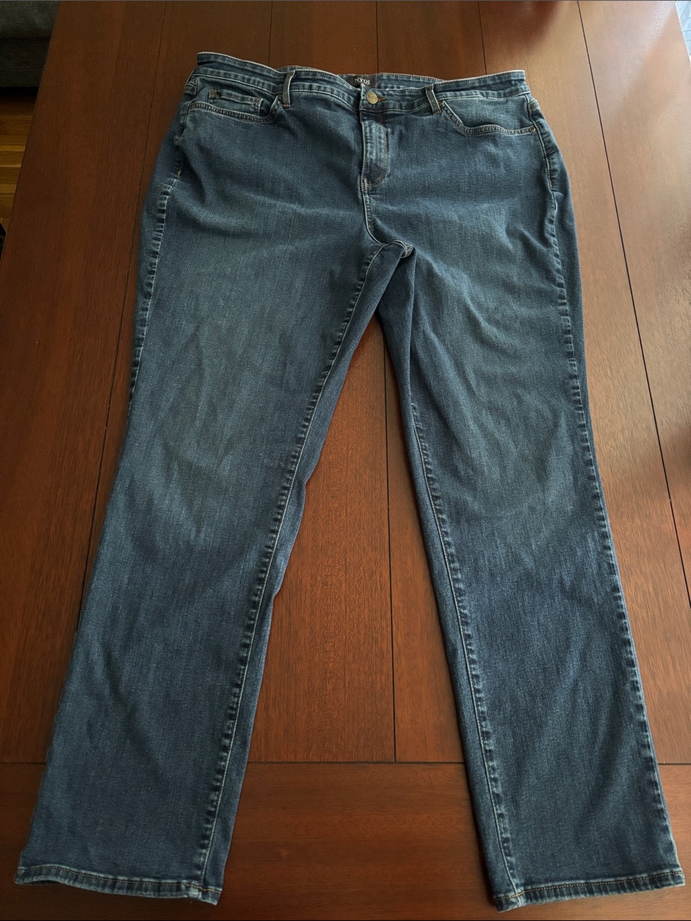 NYDJ Classic Women's Straight-Leg Jeans - Blue Size 18